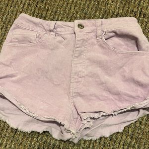purple forever 21 corduroy shorts